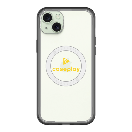 スリムプロテクションプレミアムケース with MagSafe［ オリジナル - caseplayロゴ - イエロー/D ］