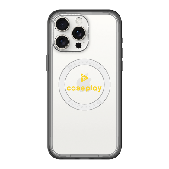 スリムプロテクションプレミアムケース with MagSafe［ オリジナル - caseplayロゴ - イエロー/D ］