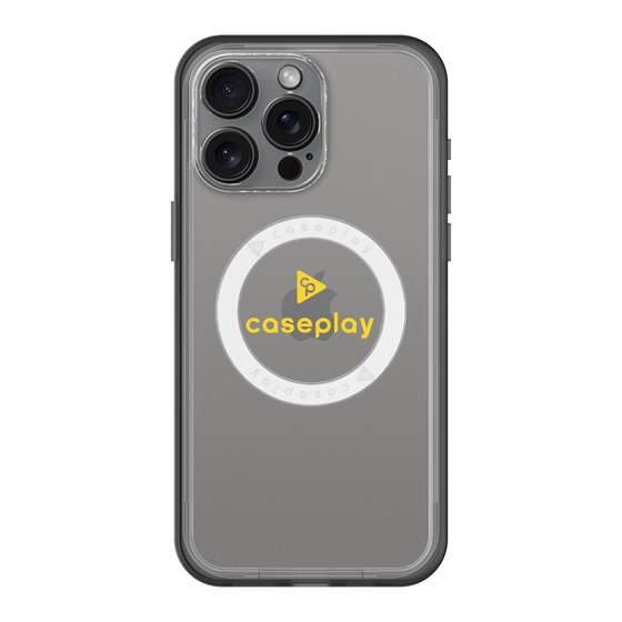 スリムプロテクションプレミアムケース with MagSafe［ オリジナル - caseplayロゴ - イエロー/D ］