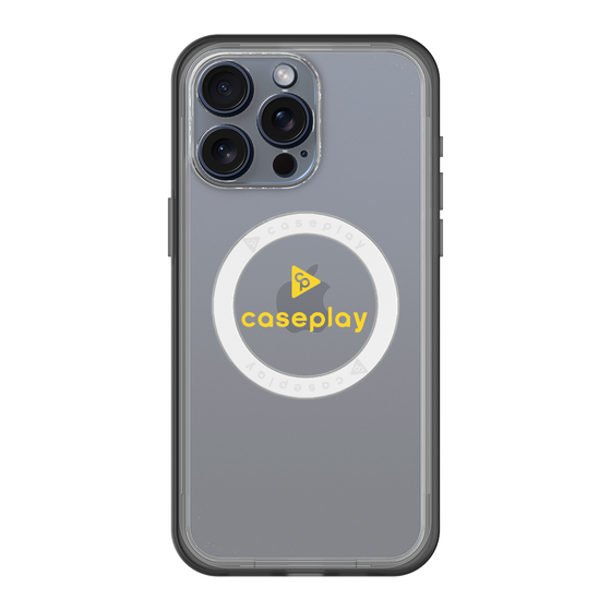 スリムプロテクションプレミアムケース with MagSafe［ オリジナル - caseplayロゴ - イエロー/D ］