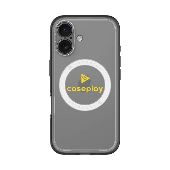 スリムプロテクションプレミアムケース with MagSafe［ オリジナル - caseplayロゴ - イエロー/D ］
