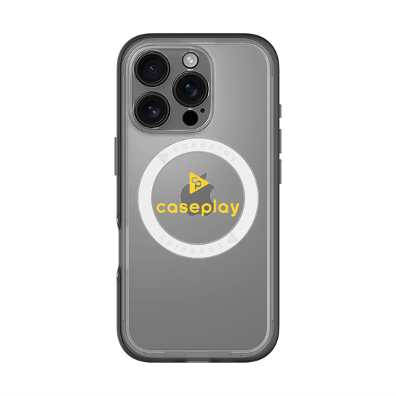 スリムプロテクションプレミアムケース with MagSafe［ オリジナル - caseplayロゴ - イエロー/D ］