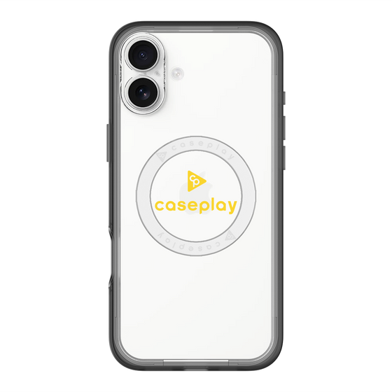 スリムプロテクションプレミアムケース with MagSafe［ オリジナル - caseplayロゴ - イエロー/D ］