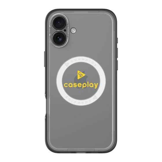 スリムプロテクションプレミアムケース with MagSafe［ オリジナル - caseplayロゴ - イエロー/D ］