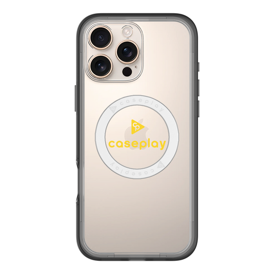 スリムプロテクションプレミアムケース with MagSafe［ オリジナル - caseplayロゴ - イエロー/D ］