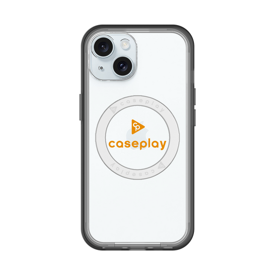 スリムプロテクションプレミアムケース with MagSafe［ オリジナル - caseplayロゴ - オレンジ/D ］
