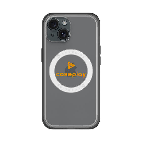 スリムプロテクションプレミアムケース with MagSafe［ オリジナル - caseplayロゴ - オレンジ/D ］