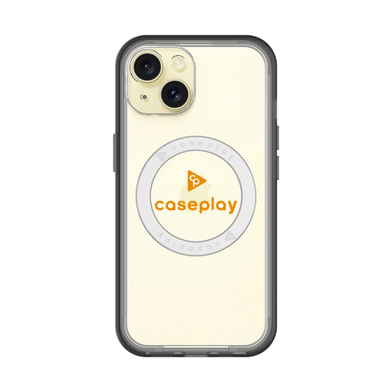スリムプロテクションプレミアムケース with MagSafe［ オリジナル - caseplayロゴ - オレンジ/D ］