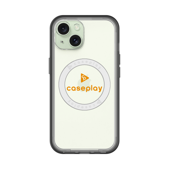 スリムプロテクションプレミアムケース with MagSafe［ オリジナル - caseplayロゴ - オレンジ/D ］