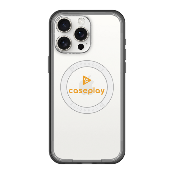 スリムプロテクションプレミアムケース with MagSafe［ オリジナル - caseplayロゴ - オレンジ/D ］
