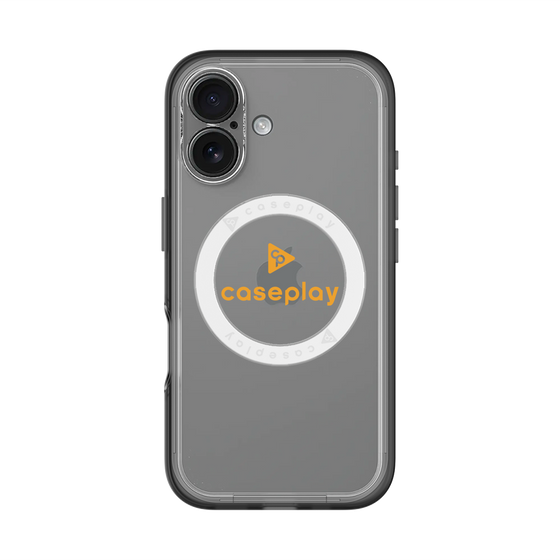 スリムプロテクションプレミアムケース with MagSafe［ オリジナル - caseplayロゴ - オレンジ/D ］