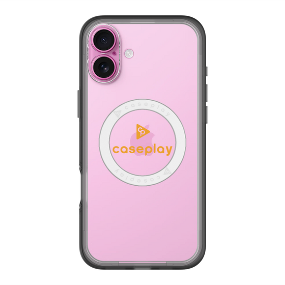 スリムプロテクションプレミアムケース with MagSafe［ オリジナル - caseplayロゴ - オレンジ/D ］