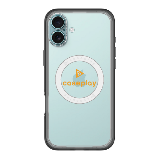 スリムプロテクションプレミアムケース with MagSafe［ オリジナル - caseplayロゴ - オレンジ/D ］