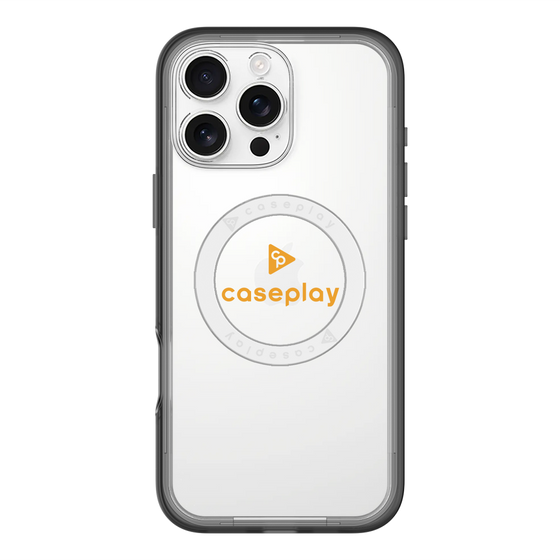 スリムプロテクションプレミアムケース with MagSafe［ オリジナル - caseplayロゴ - オレンジ/D ］