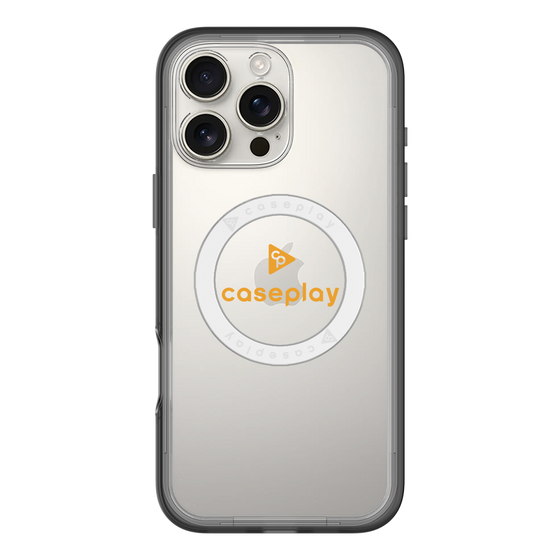スリムプロテクションプレミアムケース with MagSafe［ オリジナル - caseplayロゴ - オレンジ/D ］