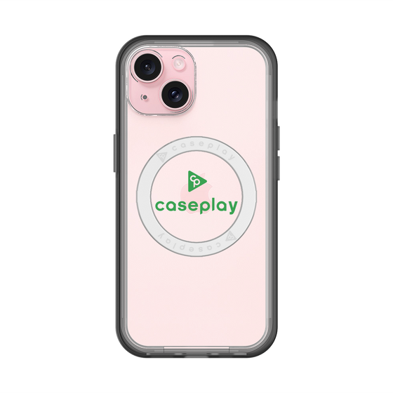 スリムプロテクションプレミアムケース with MagSafe［ オリジナル - caseplayロゴ - グリーン/D ］