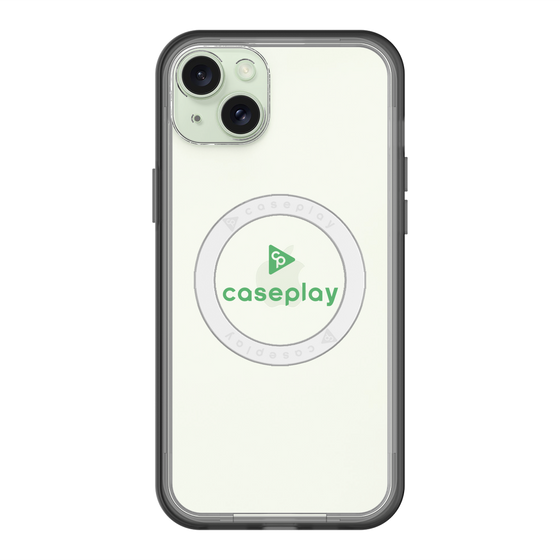 スリムプロテクションプレミアムケース with MagSafe［ オリジナル - caseplayロゴ - グリーン/D ］