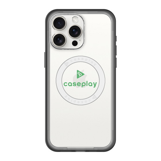 スリムプロテクションプレミアムケース with MagSafe［ オリジナル - caseplayロゴ - グリーン/D ］