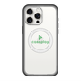 スリムプロテクションプレミアムケース with MagSafe［ オリジナル - caseplayロゴ - グリーン/D ］