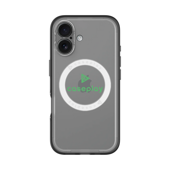 スリムプロテクションプレミアムケース with MagSafe［ オリジナル - caseplayロゴ - グリーン/D ］