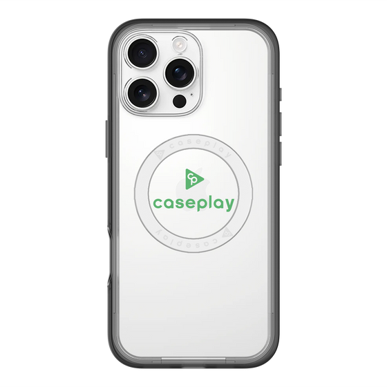 スリムプロテクションプレミアムケース with MagSafe［ オリジナル - caseplayロゴ - グリーン/D ］