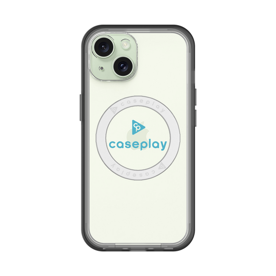 スリムプロテクションプレミアムケース with MagSafe［ オリジナル - caseplayロゴ - ライトブルー/D ］