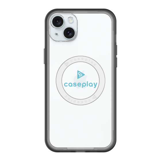 スリムプロテクションプレミアムケース with MagSafe［ オリジナル - caseplayロゴ - ライトブルー/D ］