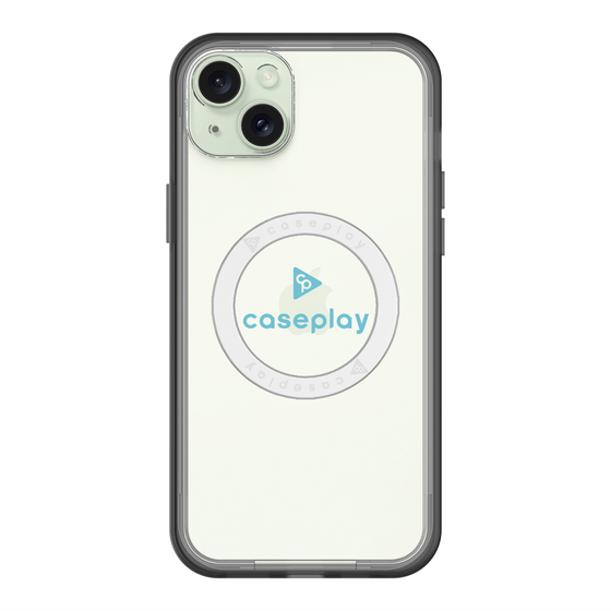 スリムプロテクションプレミアムケース with MagSafe［ オリジナル - caseplayロゴ - ライトブルー/D ］