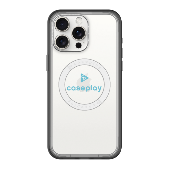 スリムプロテクションプレミアムケース with MagSafe［ オリジナル - caseplayロゴ - ライトブルー/D ］