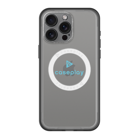 スリムプロテクションプレミアムケース with MagSafe［ オリジナル - caseplayロゴ - ライトブルー/D ］
