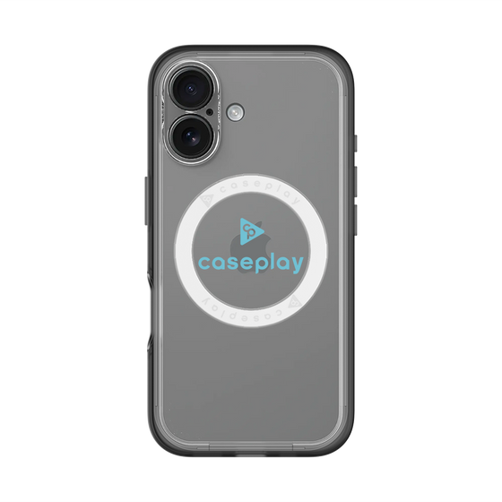 スリムプロテクションプレミアムケース with MagSafe［ オリジナル - caseplayロゴ - ライトブルー/D ］