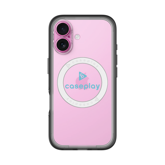 スリムプロテクションプレミアムケース with MagSafe［ オリジナル - caseplayロゴ - ライトブルー/D ］