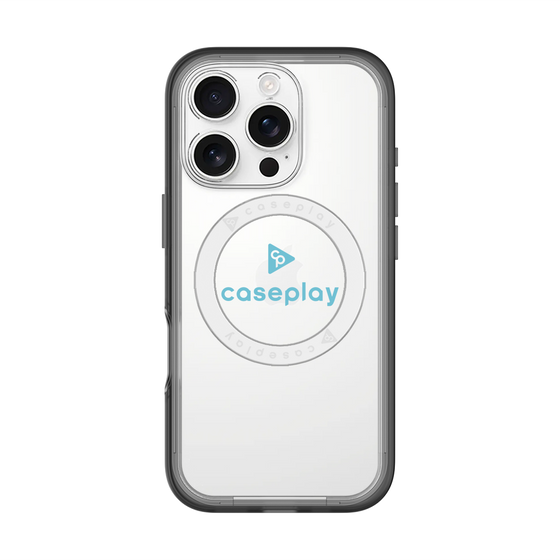 スリムプロテクションプレミアムケース with MagSafe［ オリジナル - caseplayロゴ - ライトブルー/D ］