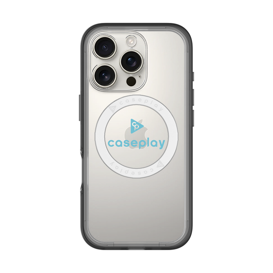スリムプロテクションプレミアムケース with MagSafe［ オリジナル - caseplayロゴ - ライトブルー/D ］