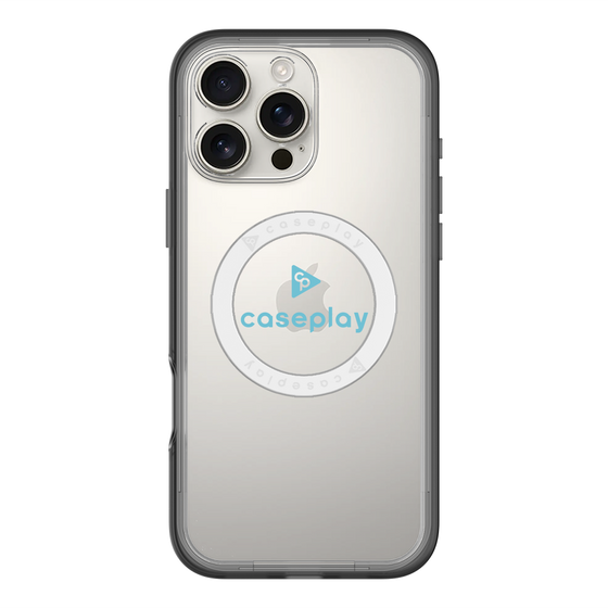 スリムプロテクションプレミアムケース with MagSafe［ オリジナル - caseplayロゴ - ライトブルー/D ］