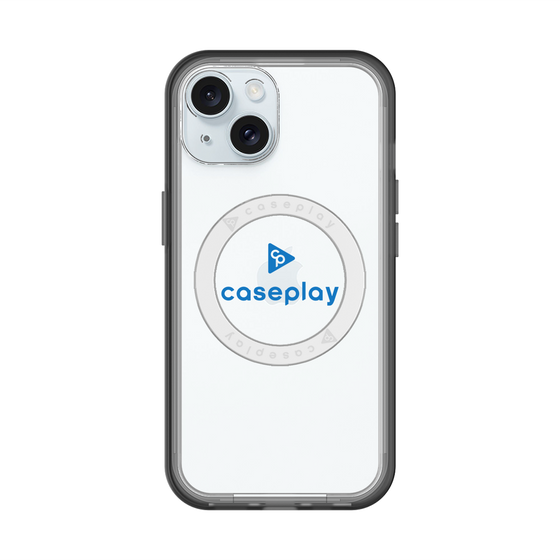 スリムプロテクションプレミアムケース with MagSafe［ オリジナル - caseplayロゴ - ブルー/D ］