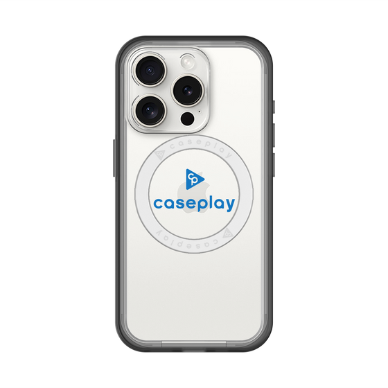 スリムプロテクションプレミアムケース with MagSafe［ オリジナル - caseplayロゴ - ブルー/D ］