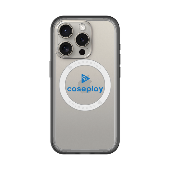 スリムプロテクションプレミアムケース with MagSafe［ オリジナル - caseplayロゴ - ブルー/D ］