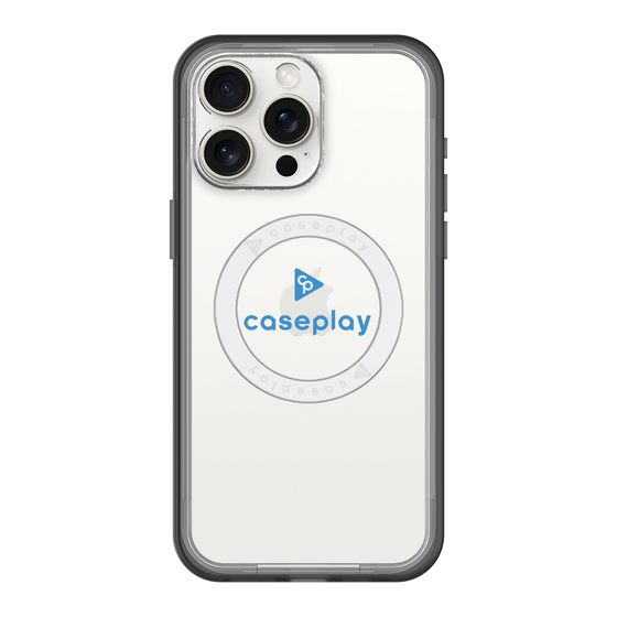 スリムプロテクションプレミアムケース with MagSafe［ オリジナル - caseplayロゴ - ブルー/D ］