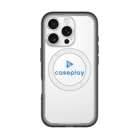 スリムプロテクションプレミアムケース with MagSafe［ オリジナル - caseplayロゴ - ブルー/D ］