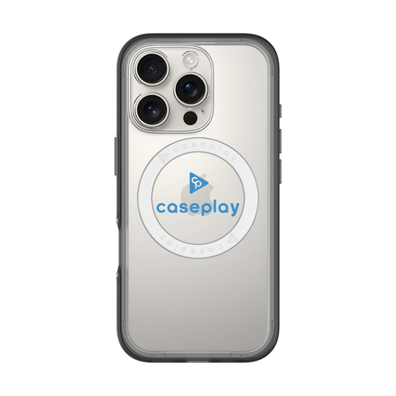 スリムプロテクションプレミアムケース with MagSafe［ オリジナル - caseplayロゴ - ブルー/D ］