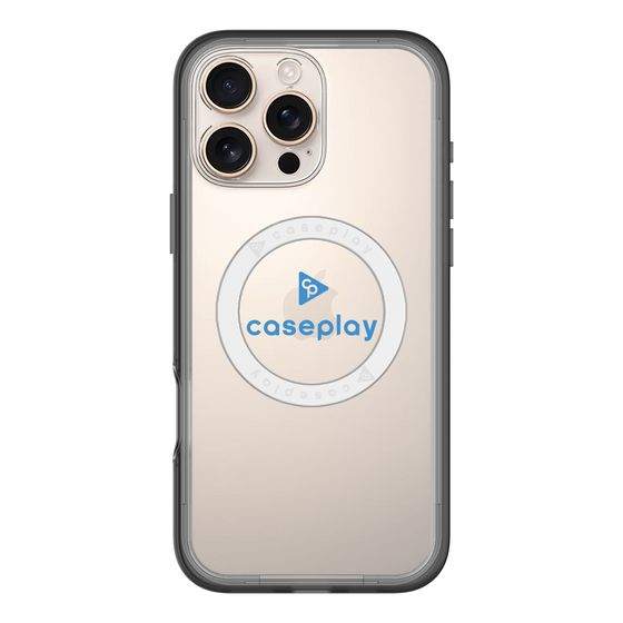 スリムプロテクションプレミアムケース with MagSafe［ オリジナル - caseplayロゴ - ブルー/D ］