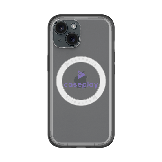スリムプロテクションプレミアムケース with MagSafe［ オリジナル - caseplayロゴ - パープル/D ］