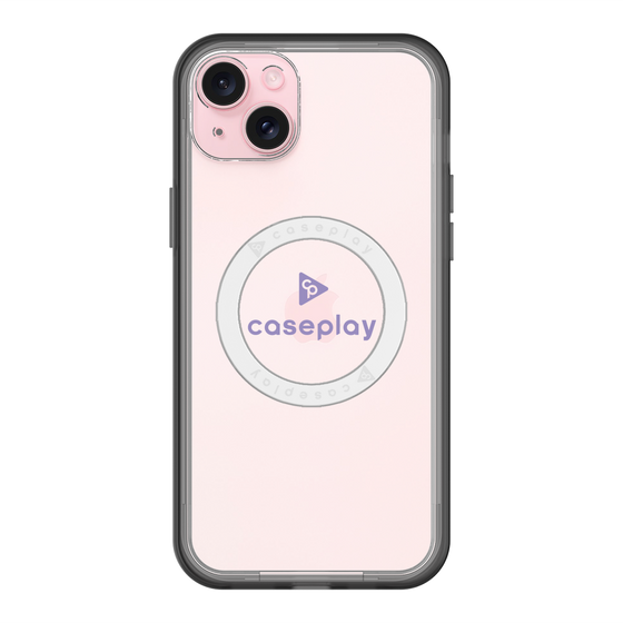 スリムプロテクションプレミアムケース with MagSafe［ オリジナル - caseplayロゴ - パープル/D ］