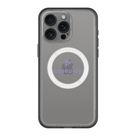 スリムプロテクションプレミアムケース with MagSafe［ オリジナル - caseplayロゴ - パープル/D ］