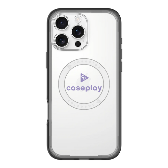 スリムプロテクションプレミアムケース with MagSafe［ オリジナル - caseplayロゴ - パープル/D ］