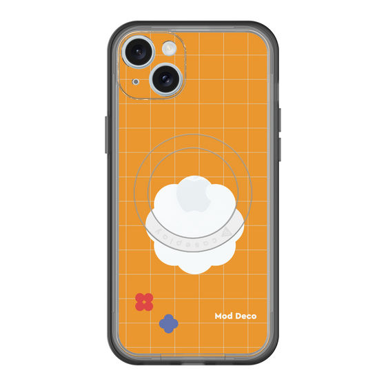 スリムプロテクションプレミアムケース with MagSafe［ Mod Deco - オリジナル - レトロオレンジ ］