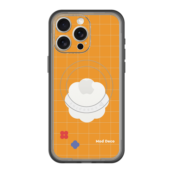 スリムプロテクションプレミアムケース with MagSafe［ Mod Deco - オリジナル - レトロオレンジ ］