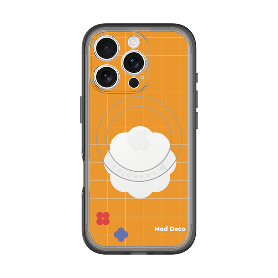 スリムプロテクションプレミアムケース with MagSafe［ Mod Deco - オリジナル - レトロオレンジ ］