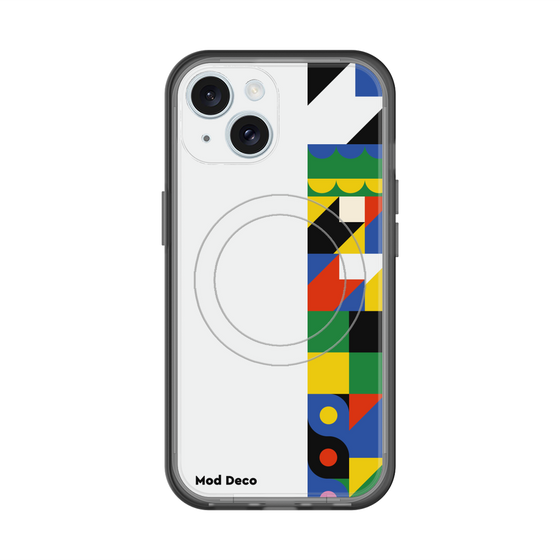 スリムプロテクションプレミアムケース with MagSafe［ Mod Deco - オリジナル - 幾何学模様/B ］